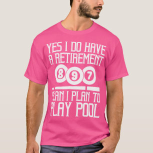 Snooker Pool speler en zwembad biljart T-shirt