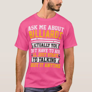 Snooker pool speler grappig vraag me over biljart t-shirt