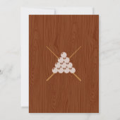 Snooker Pool verjaardagsfeestje uitnodiging (Achterkant)