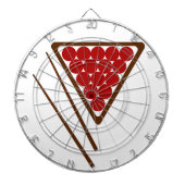 Snooker Rack en Snooker Cues Dartbord (Voorkant)