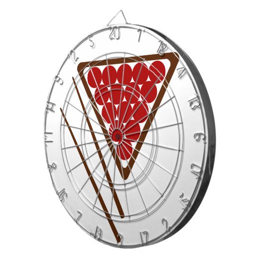 Snooker Rack en Snooker Cues Dartbord (Voorkant Rechts)