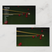 Snooker shot visitekaartje (Voorkant / Achterkant)