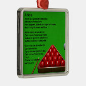 Snooker - Son Poem Metalen Ornament (Rechts)