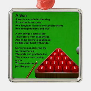 Snooker - Son Poem Metalen Ornament