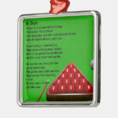 Snooker - Son Poem Metalen Ornament (Links)
