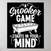 Snooker spel begint in gedachten zwembad apparatuu poster (Voorkant)