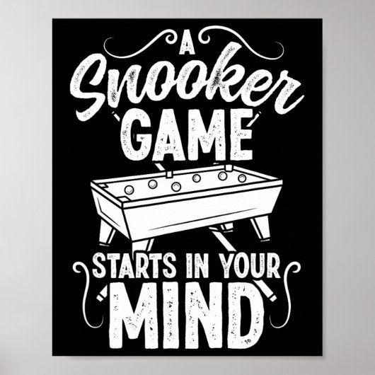 Snooker spel begint in gedachten zwembad apparatuu poster (Voorkant)