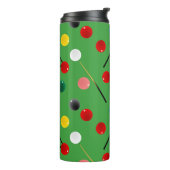 Snooker speler, biljart tafel thermosbeker (Gedraaid links)