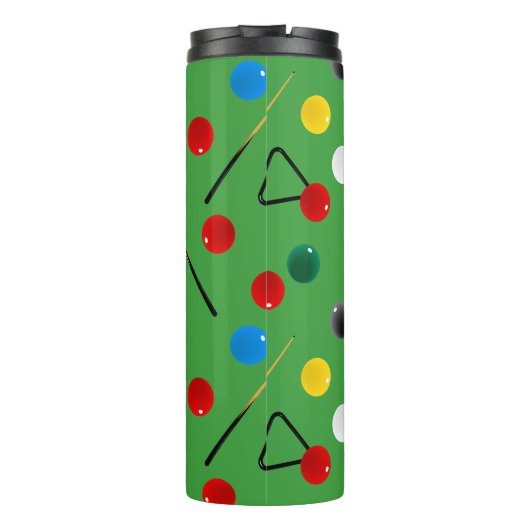 Snooker speler, biljart tafel thermosbeker (Achterkant)