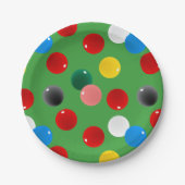 Snooker Speler Verjaardagsfeestje Papieren Bordje (Voorkant)