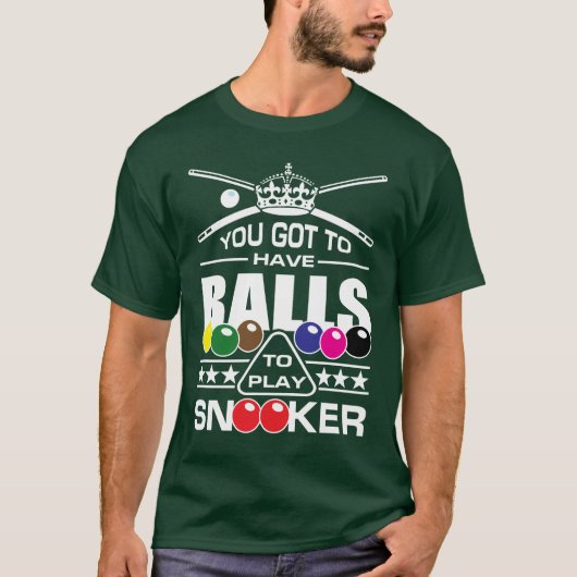 Snooker-spelers, Snooker-ballen T-shirt (Voorkant)