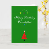 Snooker Table Birthday Kaart (Gele Bloem)