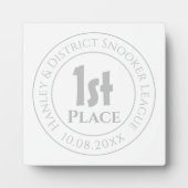 Snooker Team Snooker League 1st Prize Trophy Fotoplaat (Voorkant)