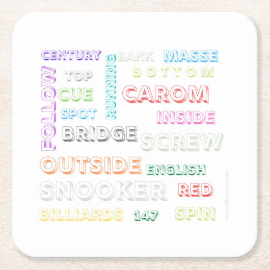 Snooker thema onderzetter (Voorkant)