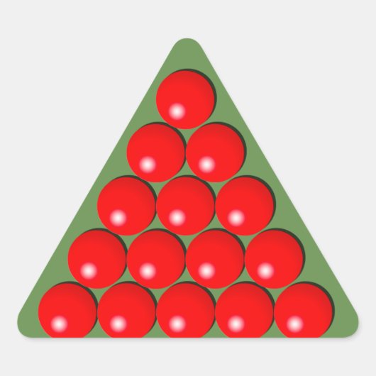 Snooker Triangle - Rode Kogels Sticker (Voorkant)