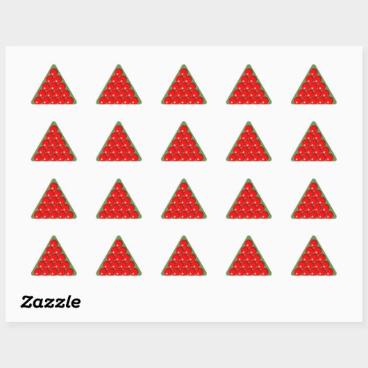 Snooker Triangle - Rode Kogels Sticker (Vel)