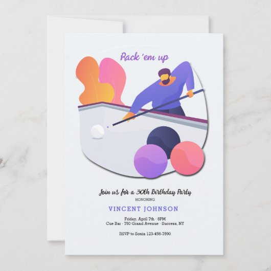 Snooker Uitnodiging (Voorkant)