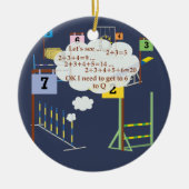 Snooker Wiskunde Keramisch Ornament (Voorkant)