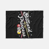 Snookerspel Biljart Princess Pool Spelers Billia Fleece Deken (Voorkant (Horizontaal))