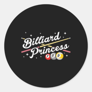 Snookerspel Biljart Princess Pool Spelers Billia Ronde Sticker