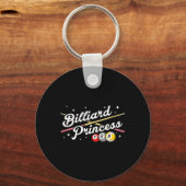 Snookerspel Biljart Princess Pool Spelers Billia Sleutelhanger (Voorkant)