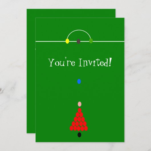 Snookertafelontwerp Kaart (Voorkant / Achterkant)