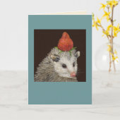 Snoop de opossum kaart (Gele Bloem)