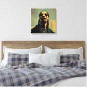 Snoop Dog, abstract kunstgereedschap Canvas Afdruk (Insitu (Slaapkamer))