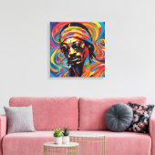 Snoop Dog, abstract kunstgereedschap Canvas Afdruk (Insitu (Woonkamer))