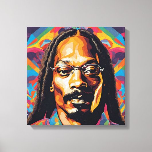 Snoop Dog, abstract kunstgereedschap Canvas Afdruk (Voorkant)