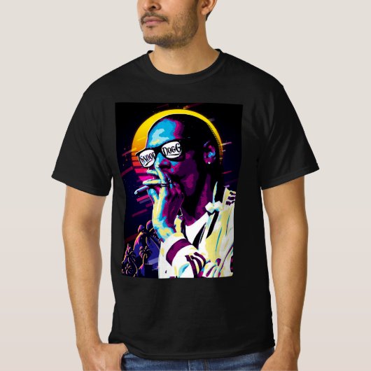 Snoop Dog Music retro T-shirt (Voorkant)