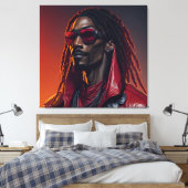 Snoop Dogg #4 REMASTERED (Upscale) Canvas Afdruk (Insitu (Slaapkamer))