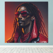 Snoop Dogg #4 REMASTERED (Upscale) Canvas Afdruk (Insitu (Houten vloer))
