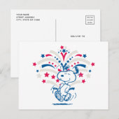 Snoopy 4 juli Dance Briefkaart (Voorkant / Achterkant)