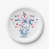 Snoopy 4 juli Dance Papieren Bordje (Voorkant)