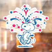 Snoopy 4 juli Dance Raamsticker (Vel 2)