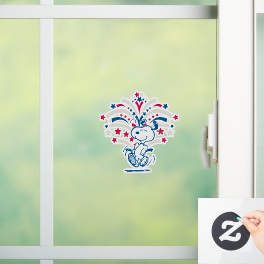 Snoopy 4 juli Dance Raamsticker (Huis)