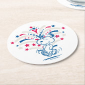 Snoopy 4 juli Dance Ronde Kartonnen Onderzetter (Gebogen)