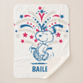 Snoopy 4 juli Dance Sherpa Deken (Voorkant)