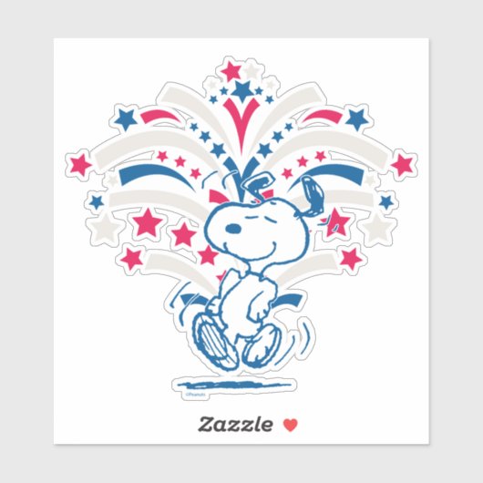 Snoopy 4 juli Dance Sticker (Vel)