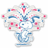 Snoopy 4 juli Dance Sticker (Voorkant)