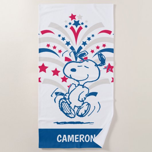Snoopy 4 juli Dance Strandlaken (Voorkant)