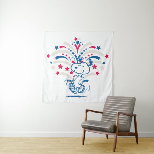 Snoopy 4 juli Dance Wandkleed (In situ)