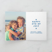 Snoopy 4 juli Foto Feestdagen Kaart (Binnen)