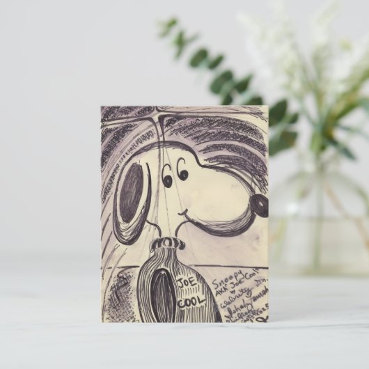 #SNOOPY AKA #JOECOOL FEESTDAGENKAART (Staand voorkant)