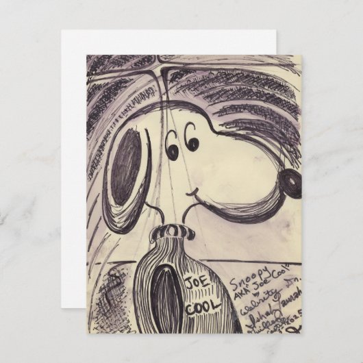 #SNOOPY AKA #JOECOOL FEESTDAGENKAART (Voorkant / Achterkant)