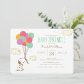 Snoopy and Balloons Baby Sprinkle Kaart (Staand voorkant)