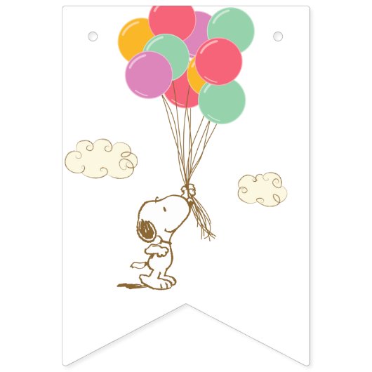 Snoopy and Balloons First Birthday Vlaggetjes (Eerste vlag)