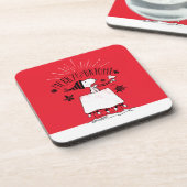 Snoopy and Woodstock - Merry & Bright Bier Onderzetter (Linkerzijde)