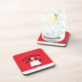 Snoopy and Woodstock - Merry & Bright Bier Onderzetter (Rechterzijde)